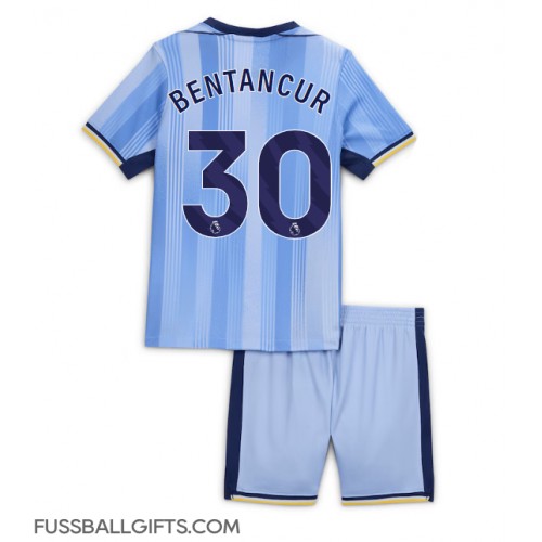 Tottenham Hotspur Rodrigo Bentancur #30 Fußballbekleidung Auswärtstrikot Kinder 2024-25 Kurzarm (+ kurze hosen)